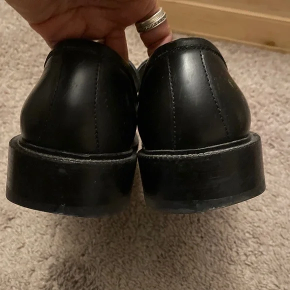 Vintage Gucci black leather horsebit loafers dress shoes size 8.5D (41.5)